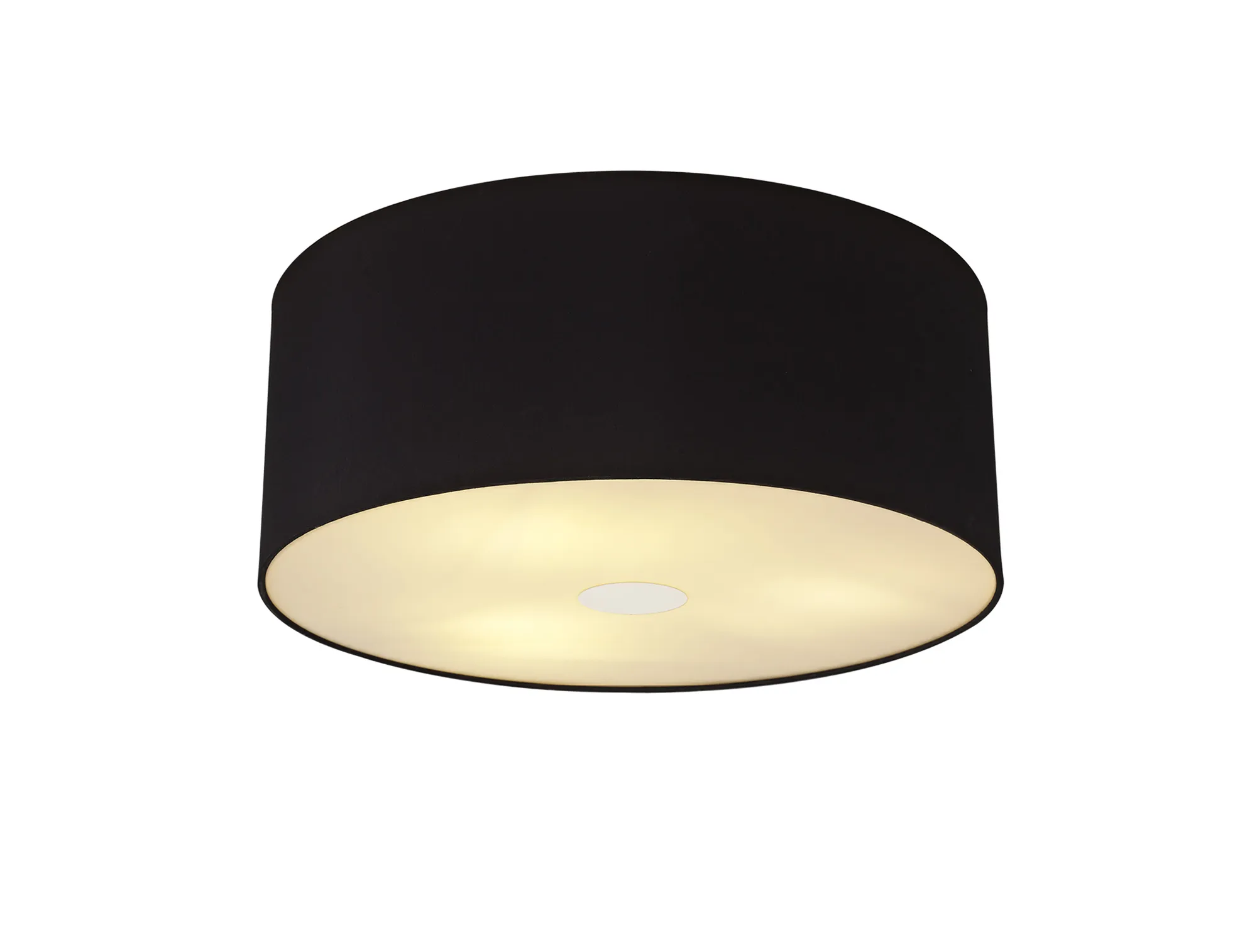 Baymont 50cm, Flush 3 Light Polished Chrome, Midnight Black/Green Olive, Frosted Diffuser